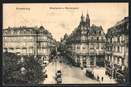 CPA Strassburg, Broglieplatz Et Münstergasse  - Other & Unclassified