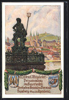AK Bamberg, 18. Ordentl. Mitglieder-Versammlung Des Bayerischen Verkehrs-Beamten-Vereins 1913, Ganzsache Bayern  - Briefkaarten