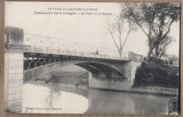 CPA 82 - BEAUMONT De LOMAGNE - Le Pont Sur La Gimone - TB PLAN EDIFICE Sur Cours D'eau Petite Animation - Beaumont De Lomagne