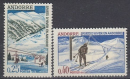 FRENCH ANDORRA 195-196,unused - Skisport