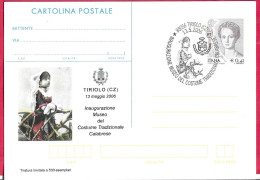 REPIQUAGE - ANNULLO SPECIALE "TIRIOLO(CZ)*13.5.2006*/INAUGURAZIONE MUSEO DEL COSTUME TRADIZIONALE CALABRESE" - Stamped Stationery