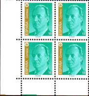 Espagne Poste N** Yv:2904 Mi:3138 Ed: Juan-Carlos Ier & Couronne Bloc De 4 CdF - Unused Stamps