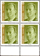 Espagne Poste N** Yv:2871 Mi:3139 Ed:3307 Juan-Carlos Ier & Couronne Bloc De 4 Bord De Feuille - Unused Stamps