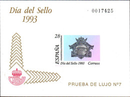 Espagne Poste N** Yv:2836a) Ed:18 Euro Dia Del Sello 1993 Epreuve De Luxe - Unused Stamps