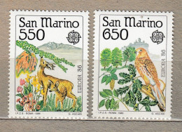 EUROPA CEPT 1986 San Marino Birds Animals Mi 1339-1340 MNH(**) CV 25 EUR #Fauna585 - Otros & Sin Clasificación