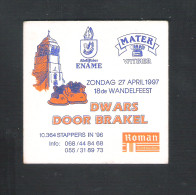 Bierviltje - Sous-bock - Bierdeckel  :  ENAME - MATER - DWARS DOOR BRAKEL 1997   (B 896) - Portavasos