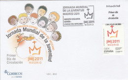 Espagne 2011 FDC Emission Commune Vatican JMJ Journées Mondiales Jeunesse Spain Joint Issue Vaticano World Youth Day - Joint Issues