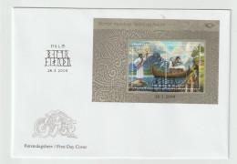 Norway FDC 2004 Mythology I Njord & Balder Souvenir Sheet. Postal Weight 0,04 Kg. Please Read Sales Conditions Under Ima - Hojas Bloque