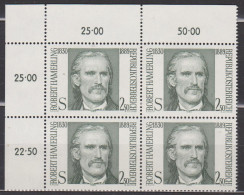 1980 , Mi 1636 ** (2) -  4er Block Postfrisch - 150. Geburtstag Von Robert Hamerling - Unused Stamps