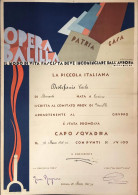 Opera Balilla Roma Promozione A Capo Squada 1936 La Piccola Italiana  Mf.011 - Documentos Históricos