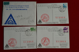 1988 China Japan Nepal Qomolangma Sagarmatha Signed Cover + 3 PC Everest Himalaha Mountaineering Escalade Alpinisme - Sportspeople