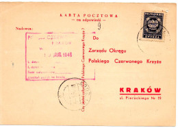 POLOGNE. 1945. AVIS DE RECHERCHE . "POLSKI CZERWONY KRYZ". - Storia Postale