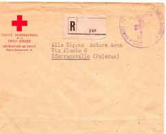 ITALIE.1944.L. REC. COMITE INTERNATIONAL CROIX-ROUGE."C.I.C.R. DÉLÉGATION DE SICILE". - Marcophilia
