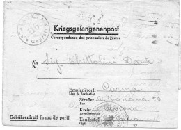 ALLEMAGNE.1943. MESSAGE PRIS.GUERRE ITALIEN EN ALLEMAGNE. CROIX-ROUGE.ITALIENNE . CENSURE. - Brieven En Documenten