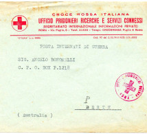 ITALIE. 1944.L.F.M. CROIX-ROUGE POUR AUSTRALIE.(INTERNATI DI GUERRA) - Poststempel