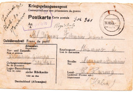 ALLEMAGNE.1943.MESSAGE PRIS.GUERRE ITALIEN EN ALLEMAGNE. CROIX-ROUGE.ITALIENNE . CENSURE. - Covers & Documents