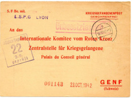 BELGIQUE.1942. MESSAGE FAMILIAL - PRIS.GUERRE BELGE EN ALLEMAGNE.CENSURE "OFLAG IV D". - WW II (Covers & Documents)