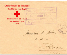 BELGIQUE.1942. L.F.M."CROIX-ROUGE DE BELGIQUE -LILLE". "FRANCHISE POSTALE ART.49..." - Guerra 40 – 45 (Cartas & Documentos)