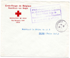 BELGIQUE.1942. L.F.M."CROIX-ROUGE DE BELGIQUE -LILLE". "FRANCHISE POSTALE ART.49..." - Guerre 40-45 (Lettres & Documents)