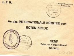 ALLEMAGNE.1941. CENSURE  "BOUQUETIN- STALAG  306". CROIX-ROUGE GENÈVE. - Other & Unclassified