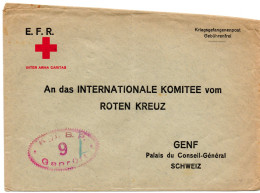 ALLEMAGNE.1941 . CENSURE. "STALAG  9" .CROIX-ROUGE GENÈVE. - Briefe U. Dokumente