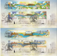Egypte Singapour 2011 FDC's Mixtes Emission Commune Nil Egypt Singapore Joint Issue Significant Rivers Nile Mixed FDC' - Emisiones Comunes