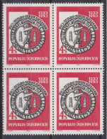 1980 , Mi 1637 ** (1) - 4er Block Postfrisch - 750 Jahre Stadt Hallein - Unused Stamps
