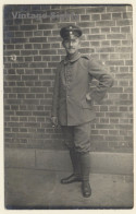 WW1: Young German Soldier In Uniform Smoking Cigarette (Vintage RPPC 1915) - War 1914-18