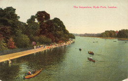ROYAUME UNI - London - The Serpentine - Hyde Park - Colorisé - Carte Postale Ancienne - Autres & Non Classés