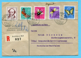 R - Satzbrief Von Zollikon Nach Remscheid 1954 - Lettres & Documents