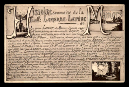 72 - MAMERS - HISTOIRE SOMMAIRE DE LA FAMILLE LAMERRE-LEPERE - Mamers