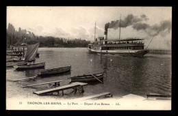 74 - THONON-LES-BAINS - LE PORT - DEPART DU BATEAU A ROUES GENEVE - Thonon-les-Bains