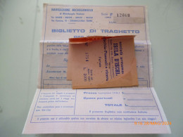 BIGLIETTO  TRASPORTO VEICOLI "NAVIGAZIONE MICHELANGELO - BIGLIETTO DI TRAGHETTO ISCHIA - POZZUOLI E VICEVERSA" 1980 - Europe