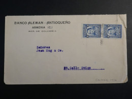 DP18  COLOMBIA   BELLE LETTRE  BANCO  1920  ARMENIA  A ST GALL SUISSE +PAIRE DE TP  +AFF. INTERESSANT+++ - Colombia