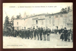 55 - VERDUN - LE GENERAL GOUVERNEUR ET LES NOUVEAUX DECORES JANVIER 1908 - TRISTAN, MARCHAND DE VIN - CAFE DE LA ROCHE - Verdun