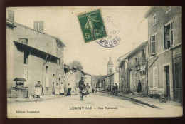 55 - LEROUVILLE - RUE NATIONALE - APPARITEUR - TAMBOUR DE VILLE - CAISSES DE VIN - EDITEUR HORNECKER - Lerouville