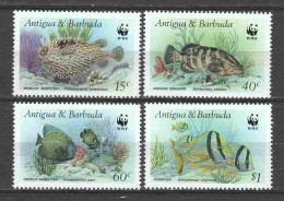 Antigua & Barbuda 1987 Mi 1010-1013 MNH WWF TROPICAL FISH CORAL (A) - Neufs