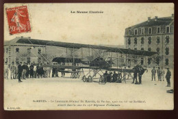 55 - SAINT-MIHIEL - AVIATION - ATTERRISSAGE DU LT AVIATEUR MARMIES DE VERDUN DANS LA COUR DU 150E R.I - A. LEVY EDITEUR - Saint Mihiel