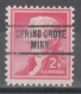 USA Precancel Vorausentwertungen Preo Locals Minnesota, Spring Grove 734 - Precancels