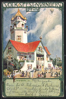 Künstler-AK H. Schwabe, Ganzsache Bayern: Nürnberg, Volksfest 1904  - Postcards