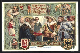 Künstler-AK Rothenburg, XXV. Aufführung Des Histor. Festspiels Meistertrunk 1905, Ganzsache Bayern  - Cartoline