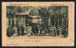 AK Oberammergau, Passionsspiele 1900, Christus Vor Herodes, Ganzsache Bayern  - Other & Unclassified