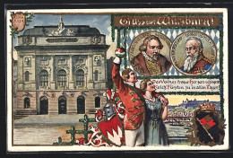 Künstler-AK Würzburg, Student In Vollem Wichs, Prinzregent Luitpold, Ganzsache Bayern, PP 27 F 13 /01  - Postcards