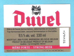 DUVEL - 330 ML   - 1 BIERETIKET  (BE 226) - Cerveza