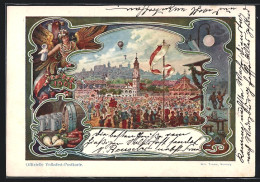 AK Nürnberg, Blick Auf Das Volksfest-Gelände 1901, Ganzsache Bayern  - Postcards