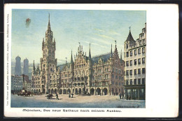 AK München, Blick Aufs Neue Rathaus Nach Seinem Ausbau, Ganzsache Bayern  - Cartoline