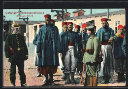 AK Gefangene Senegalschützen Im Jahr 1914-15 Mit Deutschen Soldaten  - Guerre 1914-18