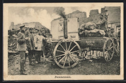 AK Dannevoux, Soldaten An Einer Mobilen Feldküche, Res. J. R. 23  - War 1914-18