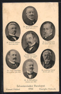 AK Schweiz, Mitglieder Des Bundesrates 1916, Dr. E. Müller, Dr. A. Hoffmann, Dr. L. Forrer, Dr. E. Schultheiss U. A.  - Autres & Non Classés