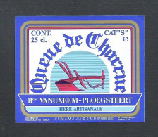 BRIE VANUXEEM - PLOEGSTEERT - QUEUE DE CHARRUE  -  25 CL -  BIERETIKET (BE 228) - Bière